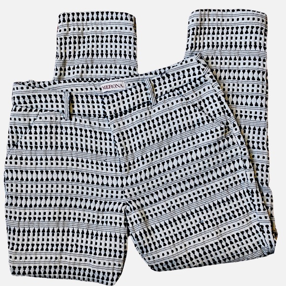 Merona Classic Fit Women Pants , Retro Geometric Pattern Classic Fit Jeans - Picture 1 of 14